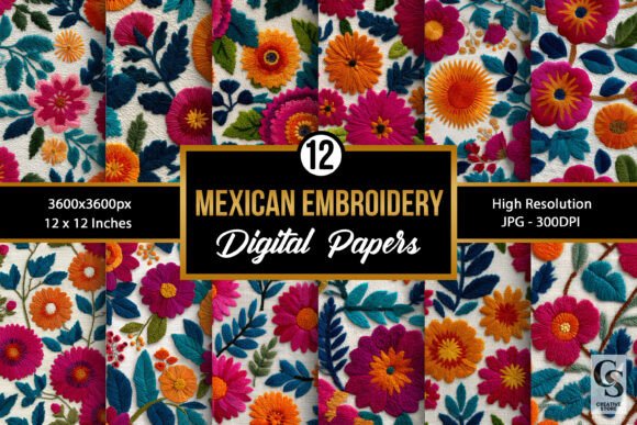 Mexican Flowers Embroidery Patterns Review for Sellers