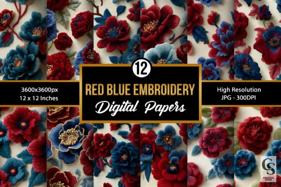 Red Blue Floral Embroidery Patterns: A Seller's Review