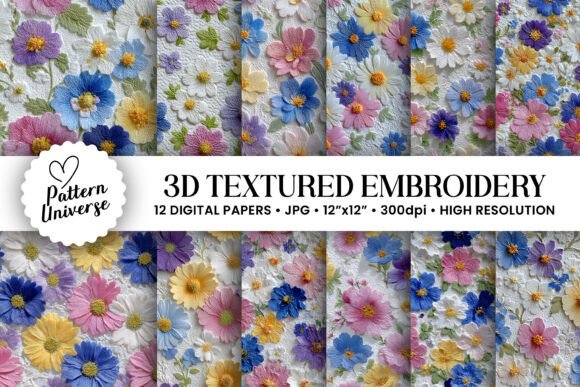 Review: 3D Texture Embroidery Seamless Pattern for Gifts