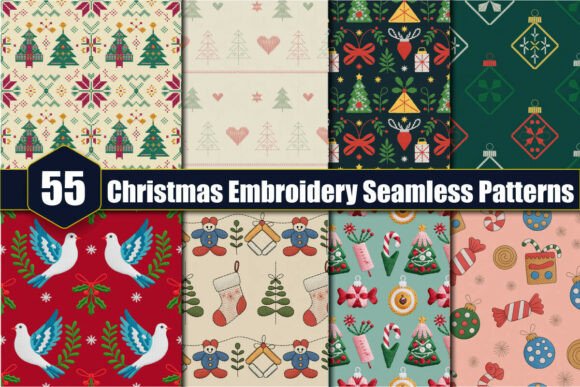 Review: Christmas Embroidery Seamless Patterns for Craft Fairs