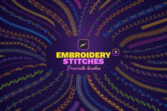 Review: Embroidery Stitches Procreate Brushes 2 for Designers