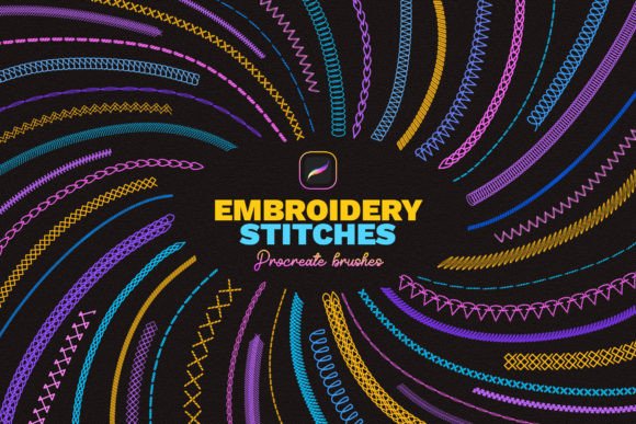 Review: Embroidery Stitches Procreate Brushes for Merch