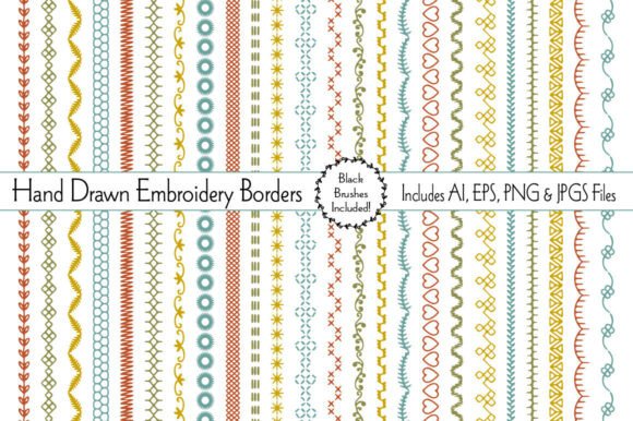 Review: Hand Drawn Embroidery Borders for Holiday Shops