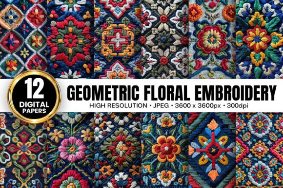 Reviewing Geometric Flowers Embroidery Patterns for Gifts