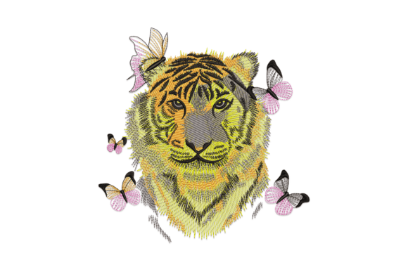 Tiger Head Butterfly: A Bold Design for Etsy Sellers